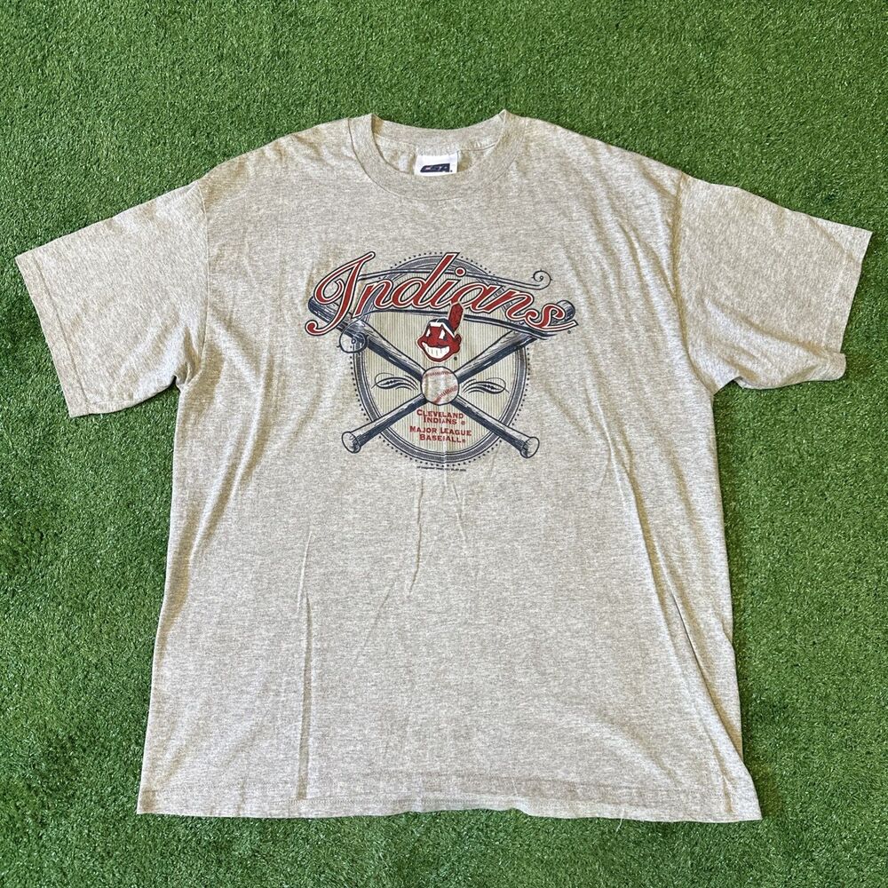 Vintage CSA Cleveland Indians Shirt Men’s XL Gray Red Chief Wahoo 90s MLB